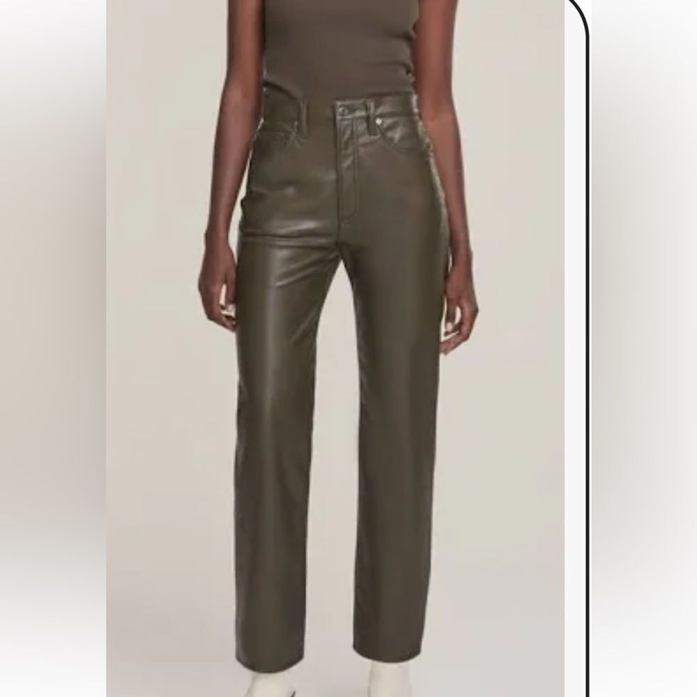 Agolde Olive recycled leather  pinch waist Pants 28